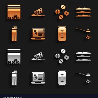 Set buying drugs online cocaine vector image on VectorStock